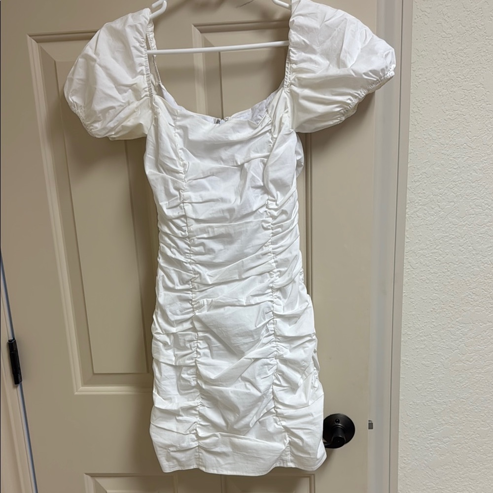 White revolve dress